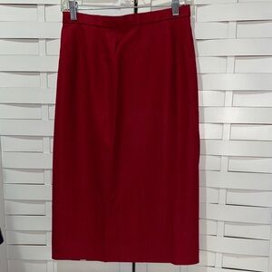 Vintage Pendleton Red Wool Women's Skirt Size 6